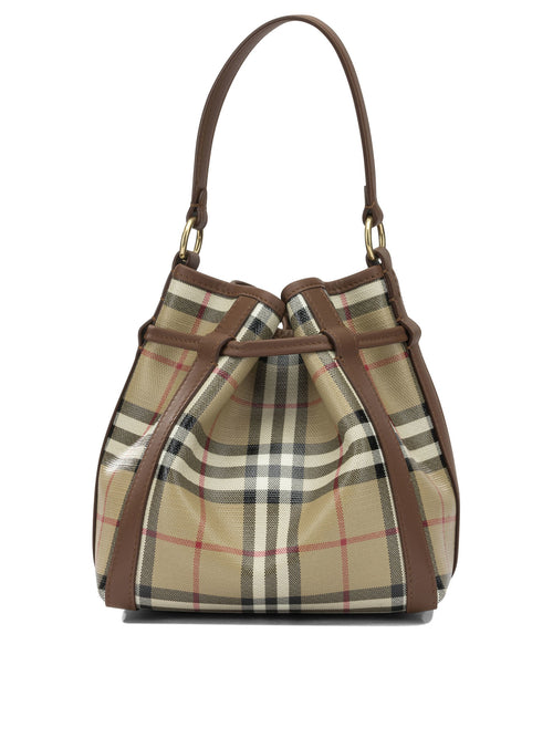 Burberry "Check" Small Shoulder Bag - Beige