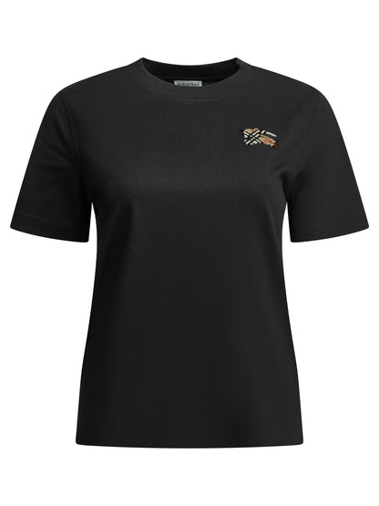 Burberry "Knight Check" crewneck T-shirt - Black