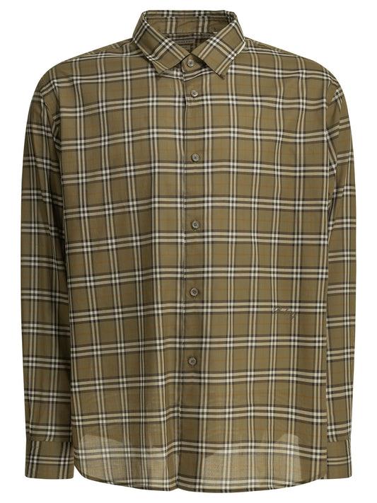 Burberry "Radmar Check" Casual Shirt - Green