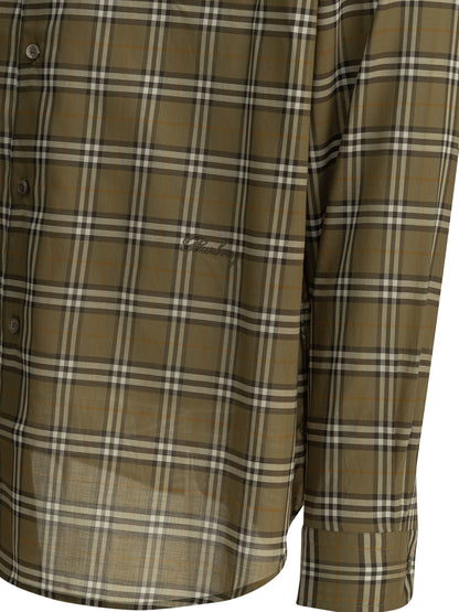 Burberry "Radmar Check" Casual Shirt - Green