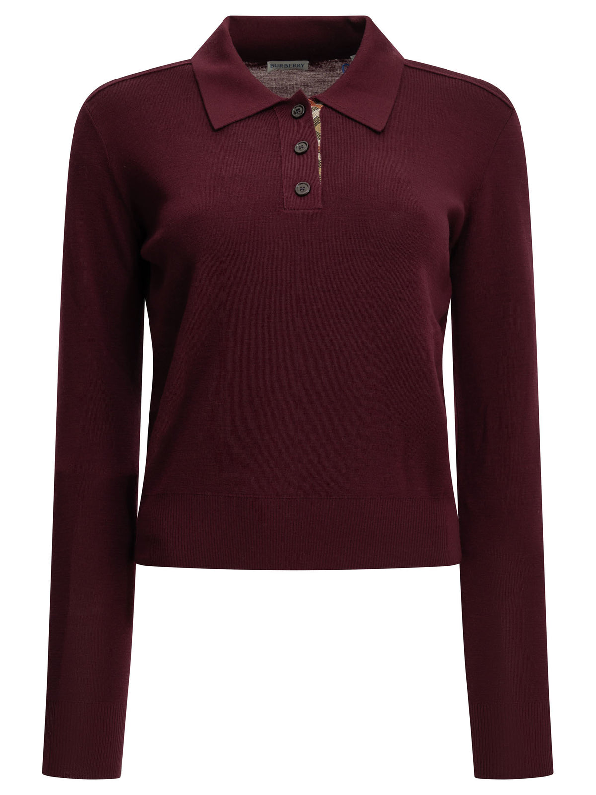 Burberry Wool Polo Sweater - Bordeaux