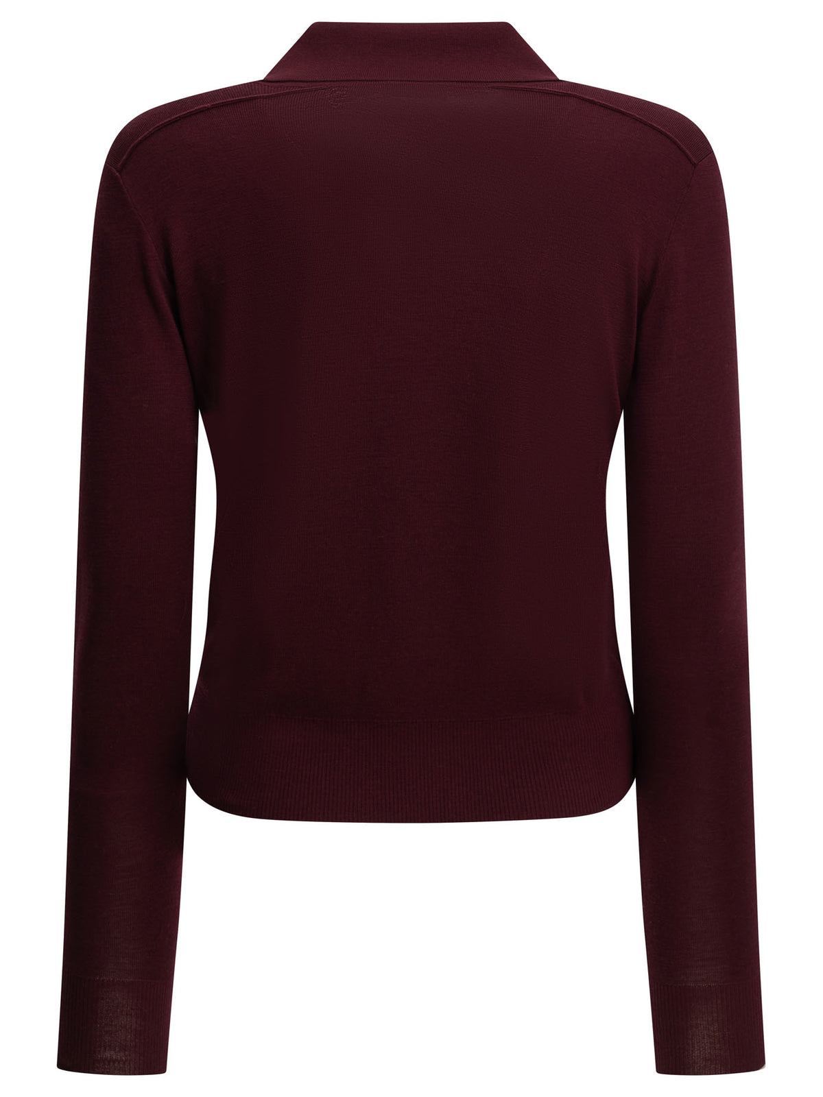 Burberry Wool Polo Sweater - Bordeaux