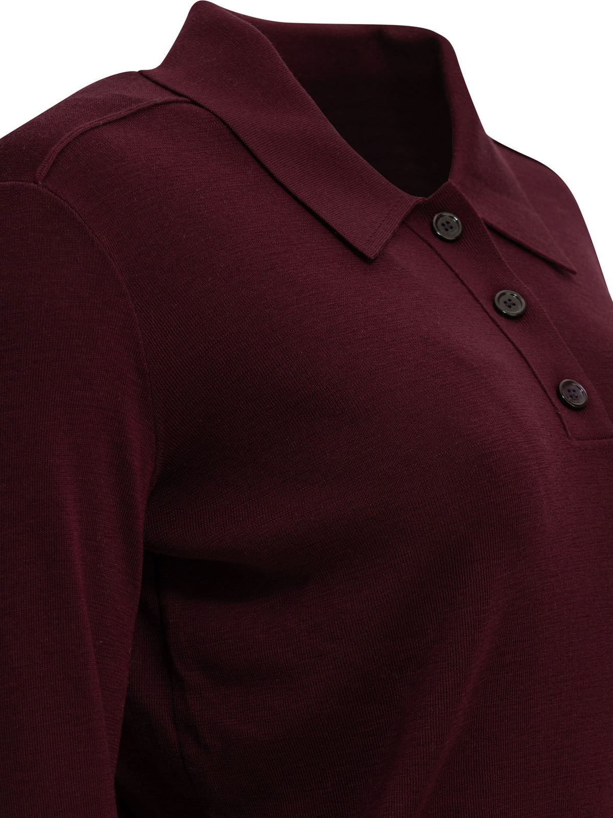 Burberry Wool Polo Sweater - Bordeaux