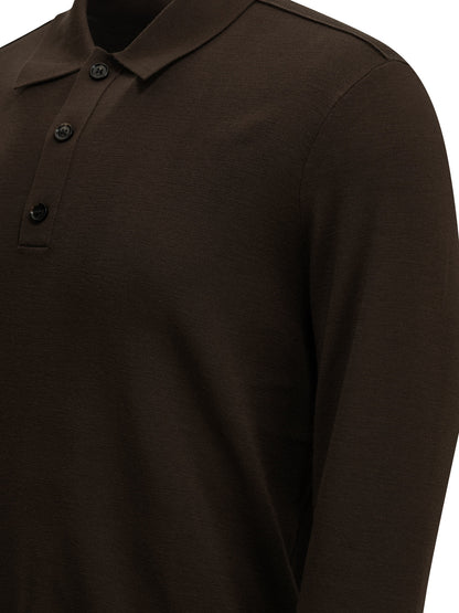 Burberry "Marcus" Polo Sweater - Brown