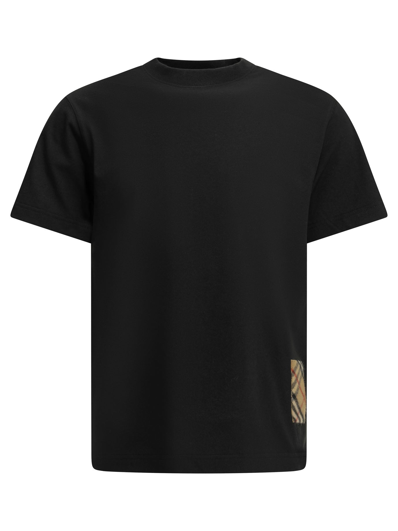 Burberry Crewneck T-shirt with appliqué - Black