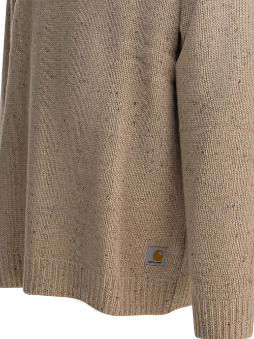 Carhartt WIP "Anglistic" Crew-Neck Sweater - Beige