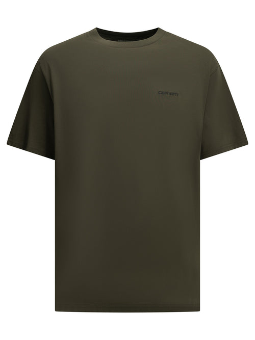 Carhartt WIP "Script Embroidery" Crew-Neck T-Shirt - Green