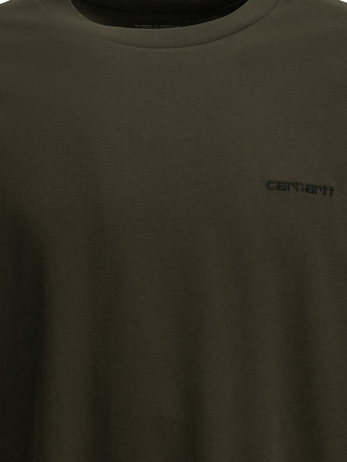 Carhartt WIP "Script Embroidery" Crew-Neck T-Shirt - Green