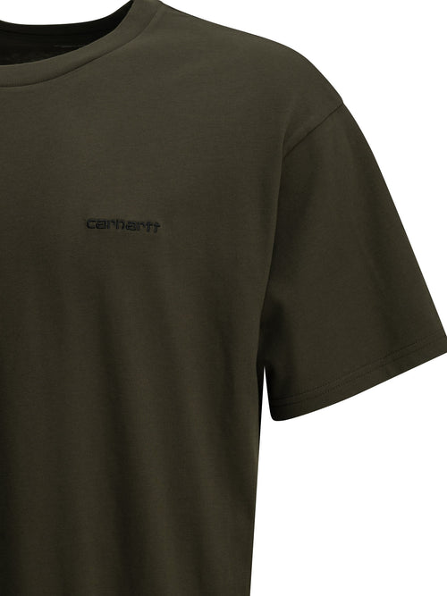 Carhartt WIP "Script Embroidery" Crew-Neck T-Shirt - Green