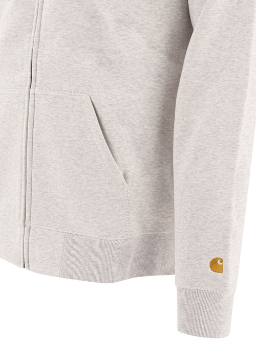 Carhartt WIP "Chase" Zip-Up Sweatshirt - Grey