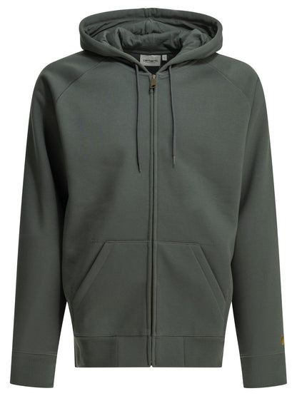 Carhartt Wip "Hooded Chase" Zip Sweatshirt - Blue
