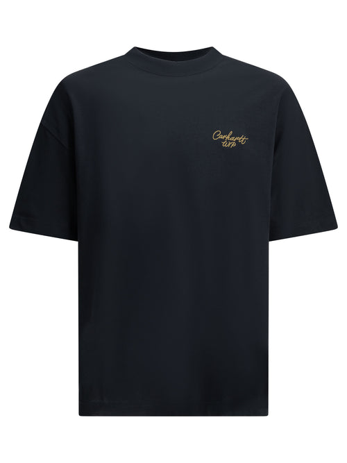 Carhartt WIP "Signature Script" Crew-Neck T-Shirt - Blue