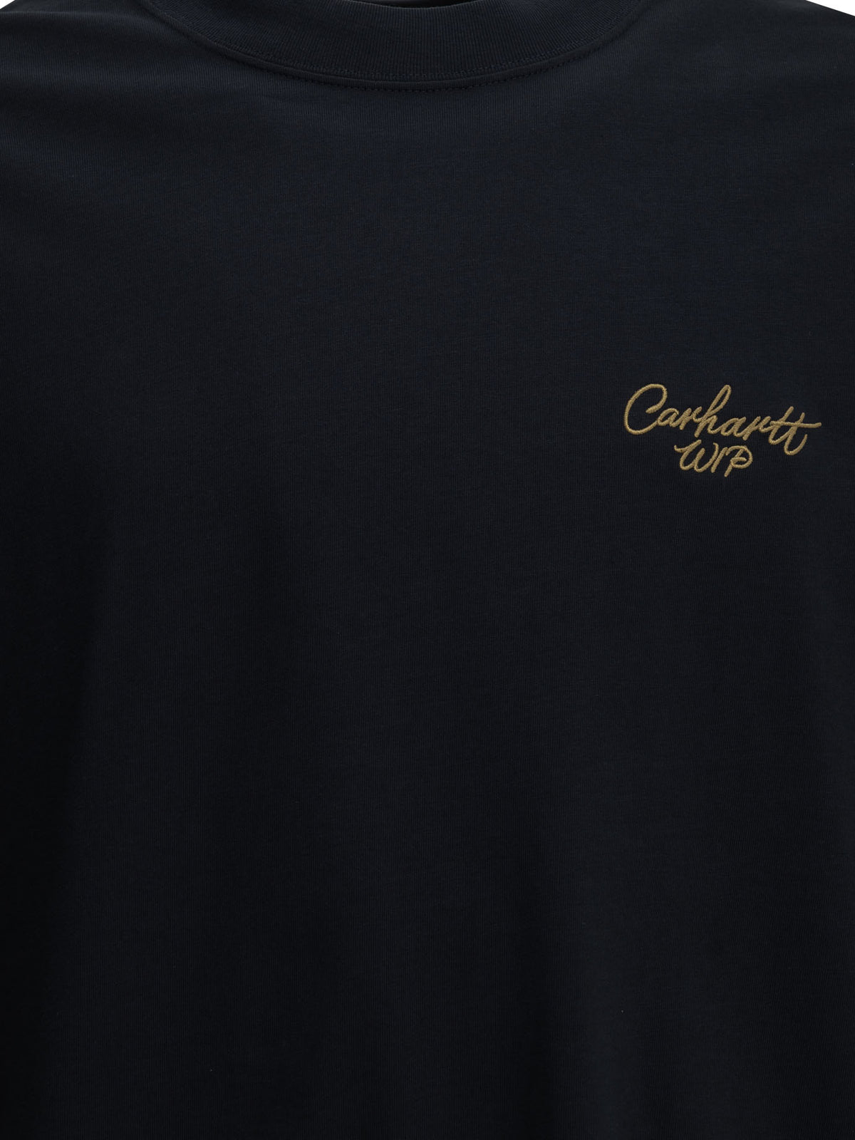 Carhartt WIP "Signature Script" Crew-Neck T-Shirt - Blue