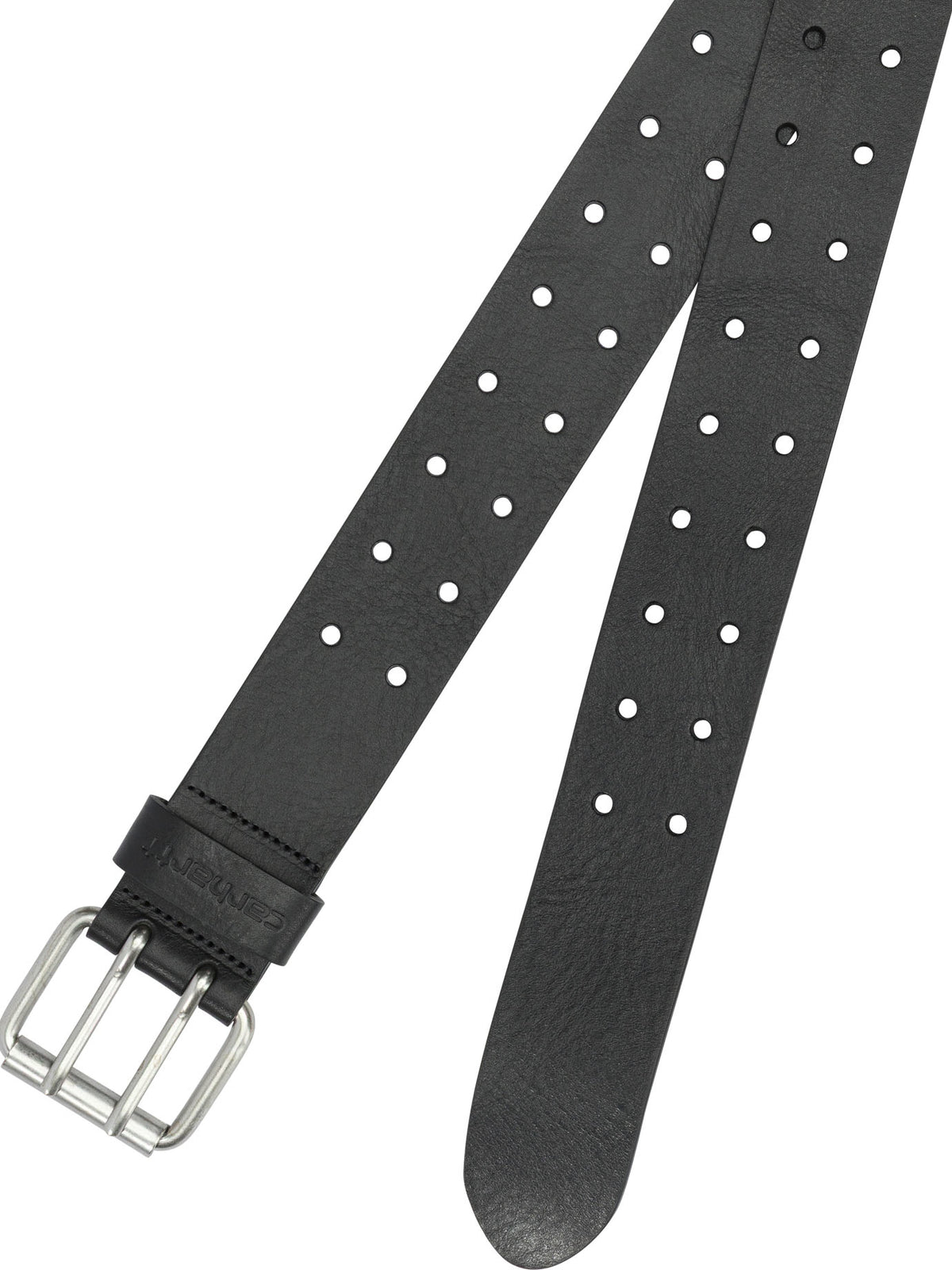 Carhartt Wip "Double Script" Leather Belt - Black