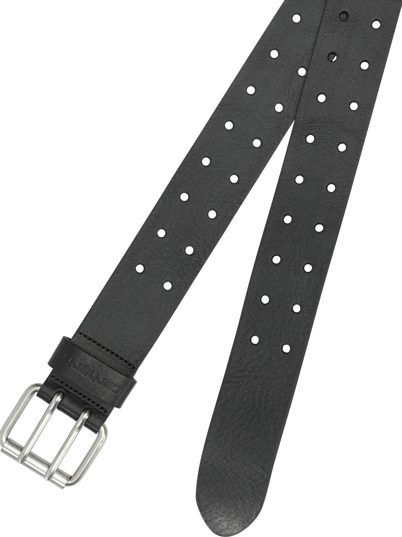 Carhartt Wip "Double Script" Leather Belt - Black