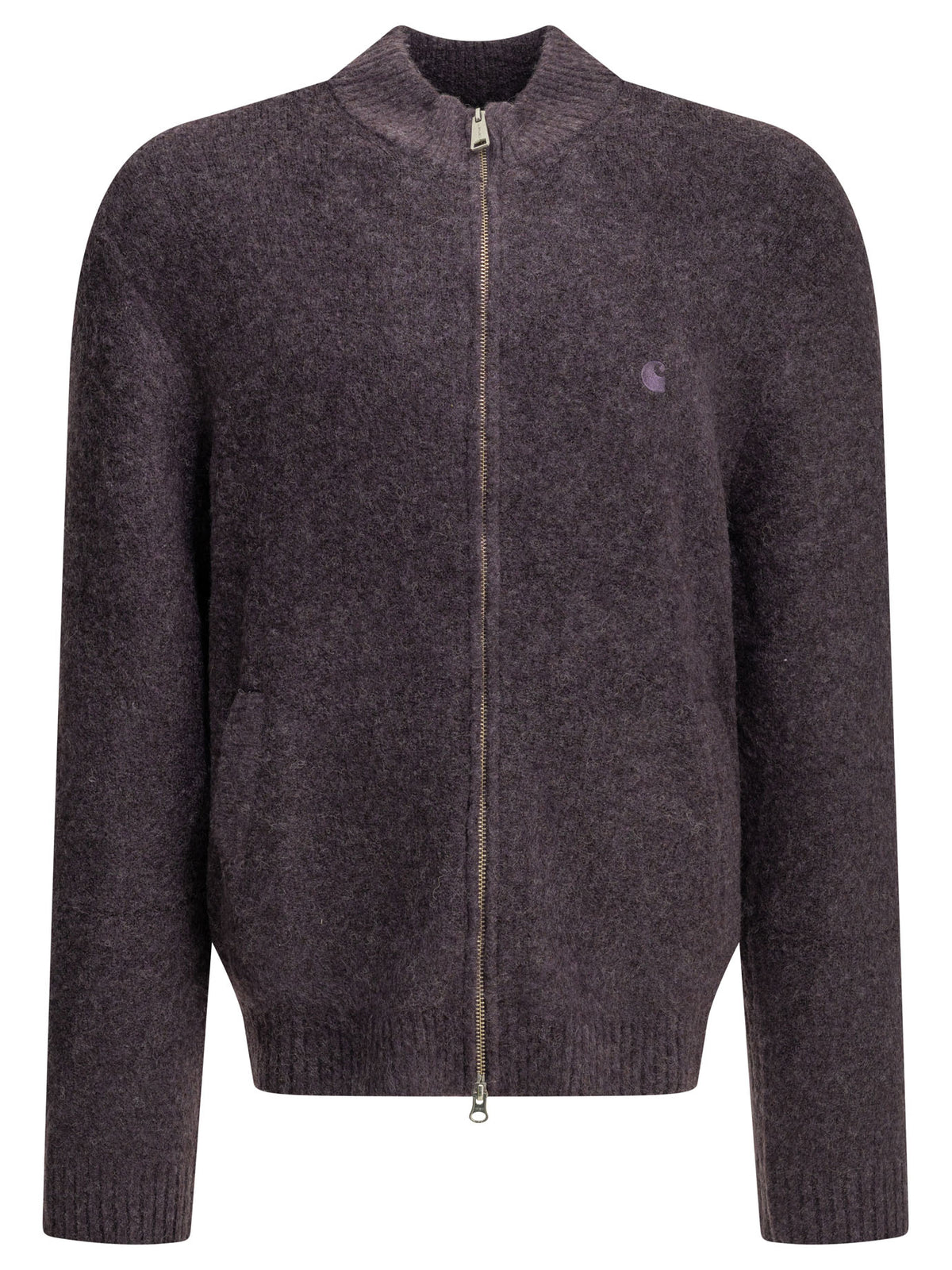 Carhartt WIP "Curtis" Zip-Up Sweater - Purple