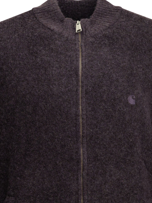 Carhartt WIP "Curtis" Zip-Up Sweater - Purple