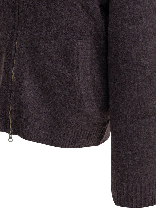 Carhartt WIP "Curtis" Zip-Up Sweater - Purple