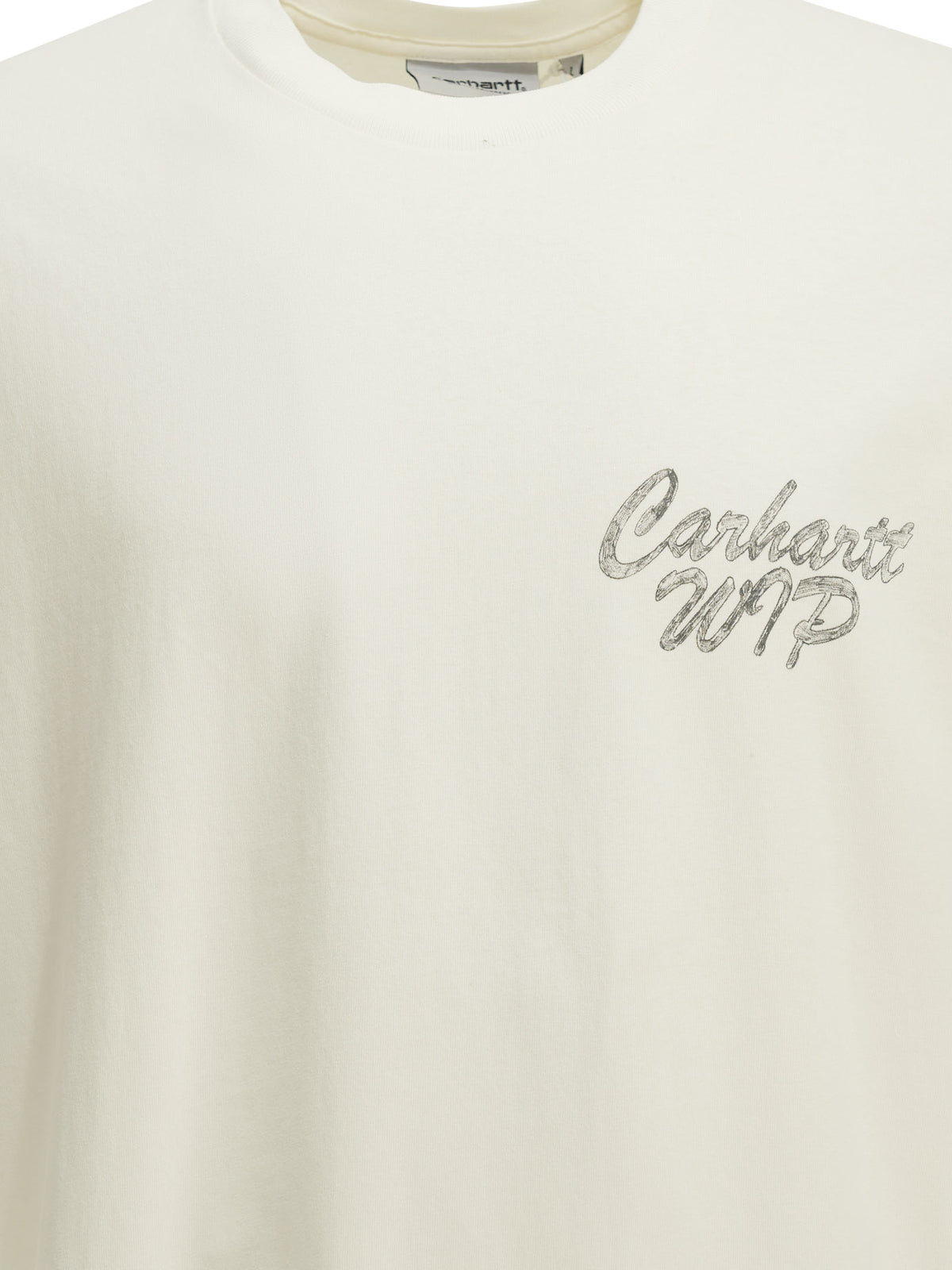 Carhartt WIP "Hatching Script" Crew-Neck T-Shirt - White