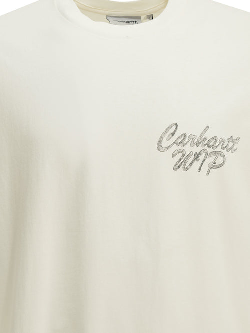 Carhartt WIP "Hatching Script" Crew-Neck T-Shirt - White