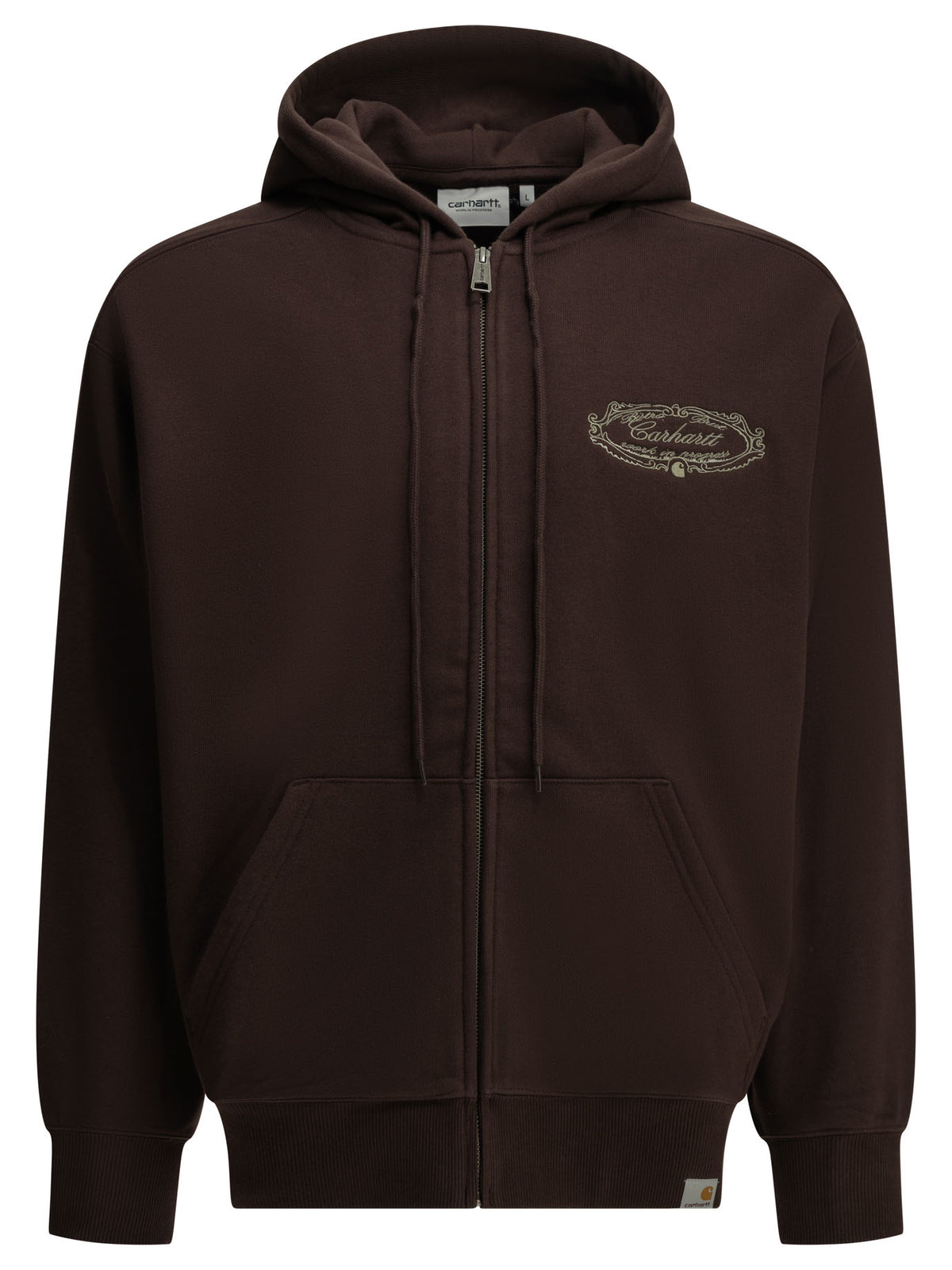Carhartt WIP "Chez WIP" Zip-Up Sweatshirt - Burgundy