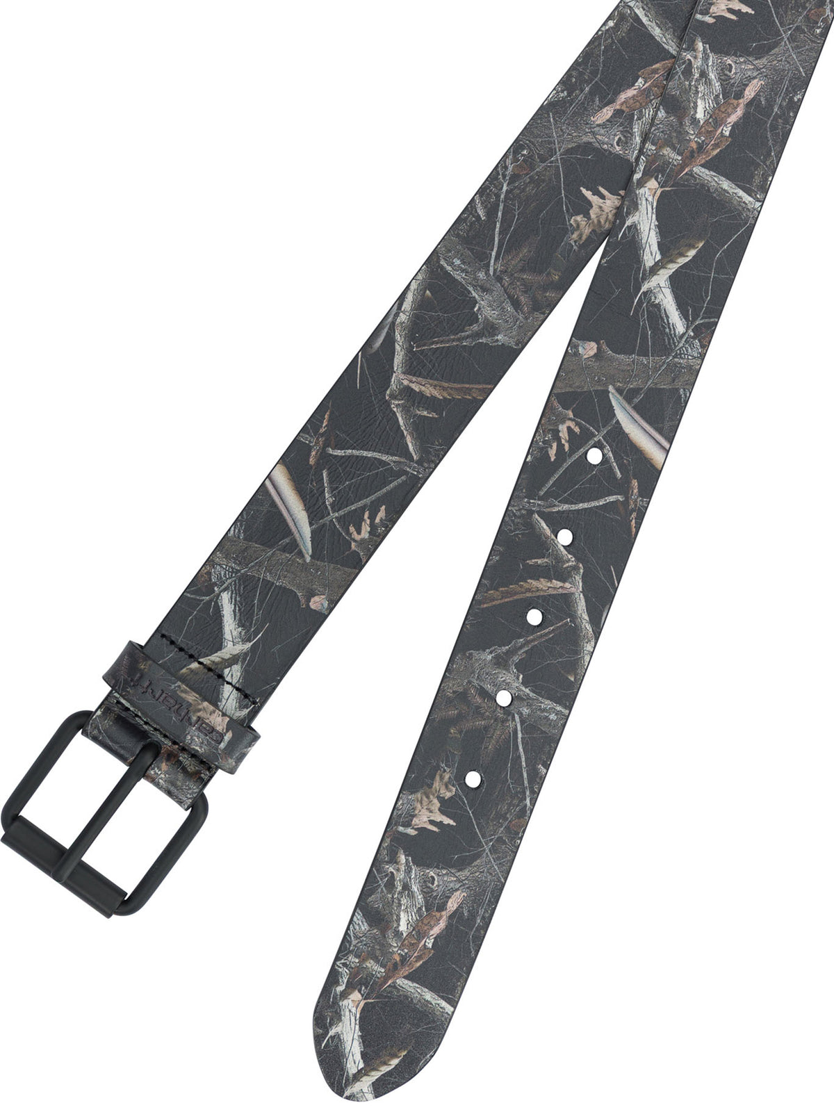 Carhartt Wip "Camo Feather Tree" Leather Belt - Black