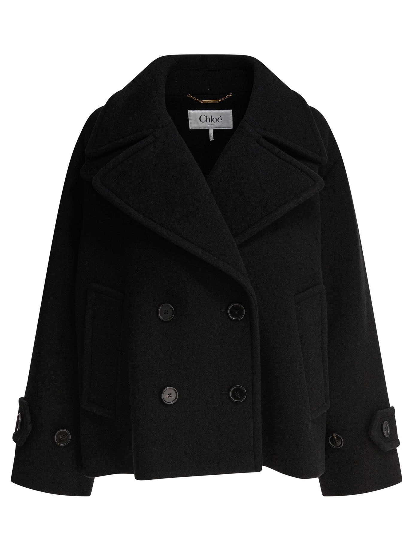 Chloé Short wool coat - Black