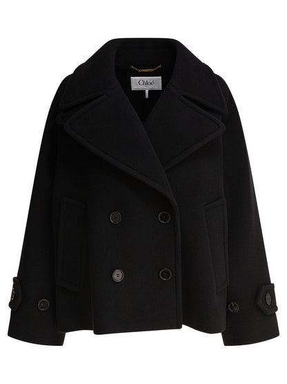 Chloé Short wool coat - Black