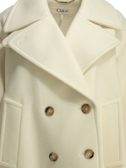 Chloé Short wool coat - White