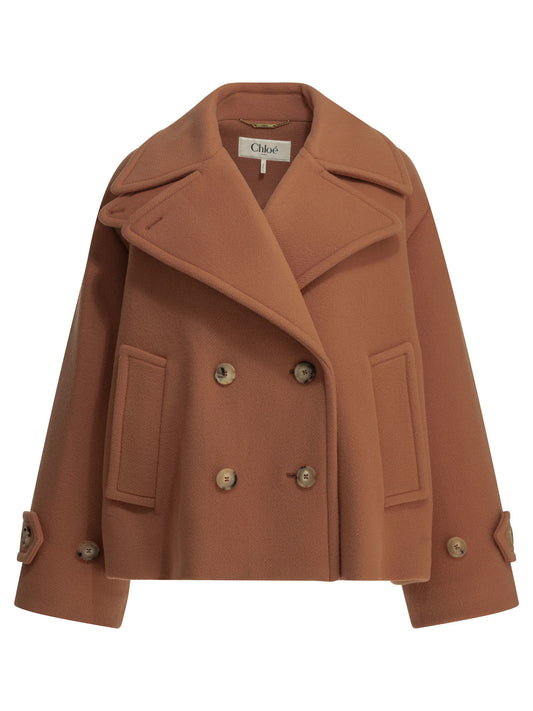 Chloé Short wool coat - Pink
