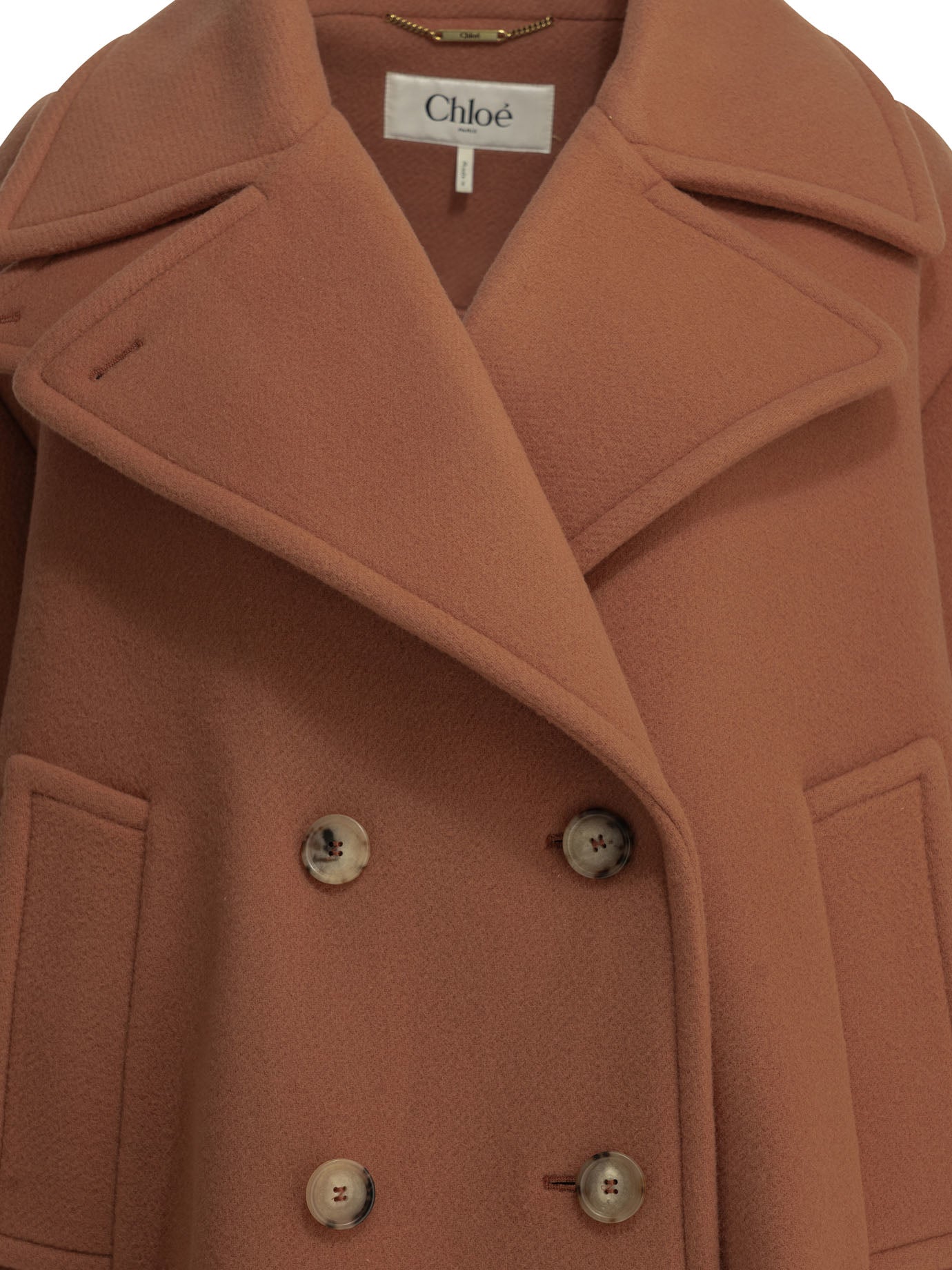 Chloé Short wool coat - Pink