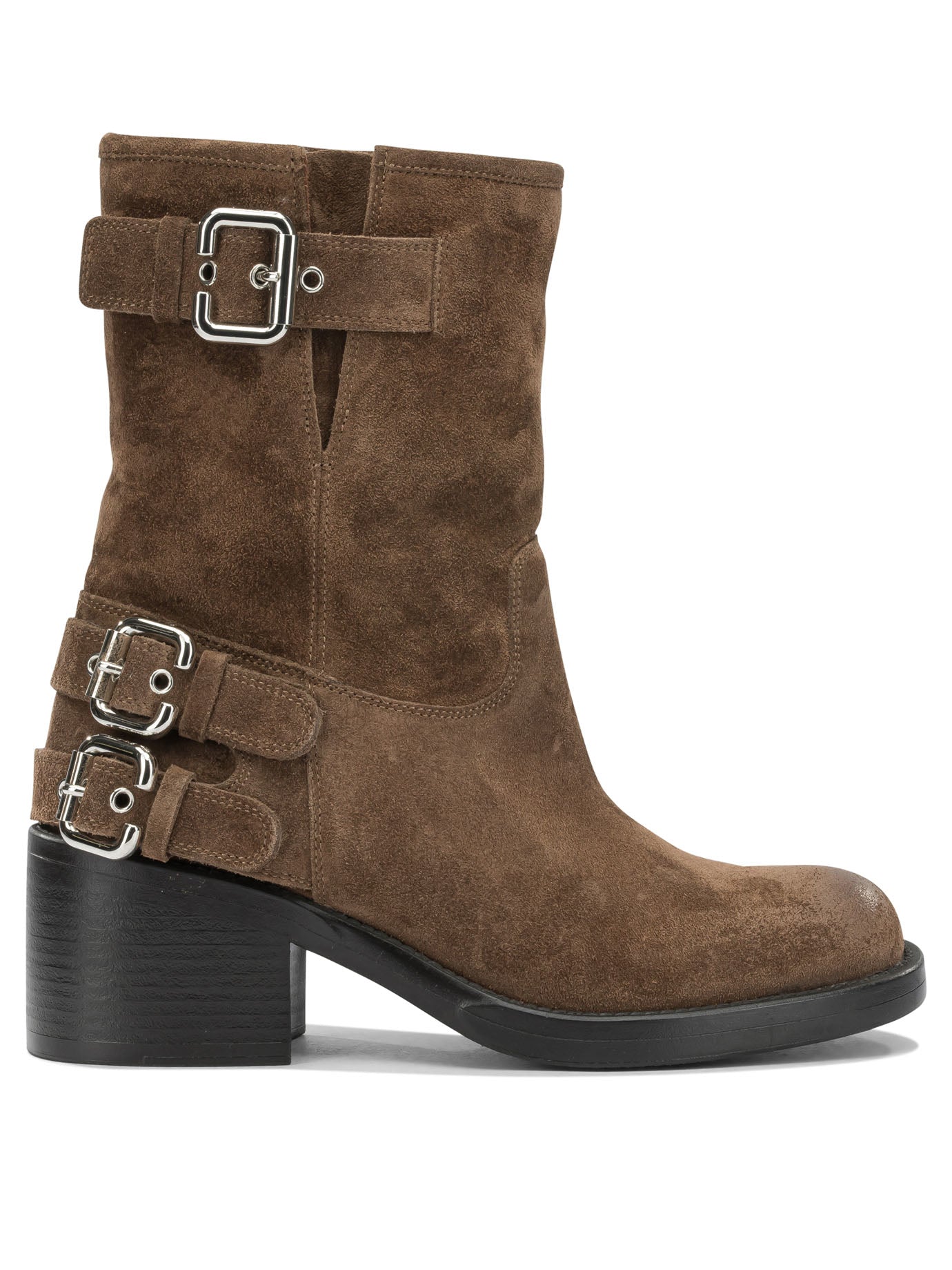 Chloé "Dakota" Pull-On Ankle Boots - Brown