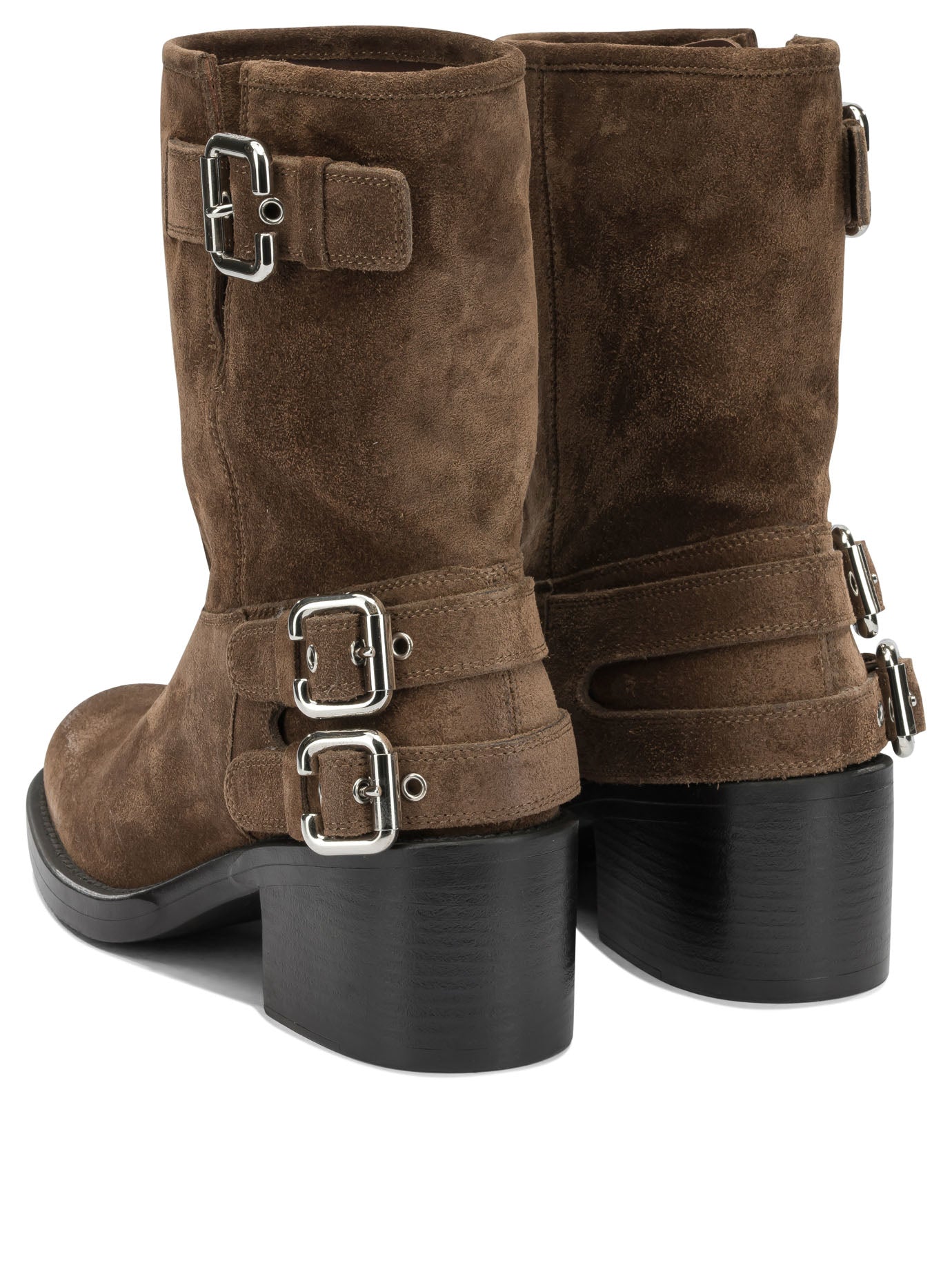 Chloé "Dakota" Pull-On Ankle Boots - Brown