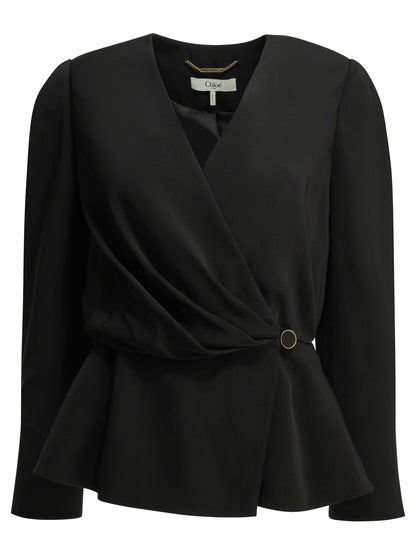 Chloé Casual draped top - Black