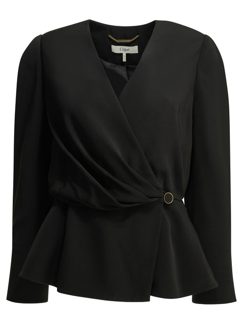 Chloé Casual draped top - Black