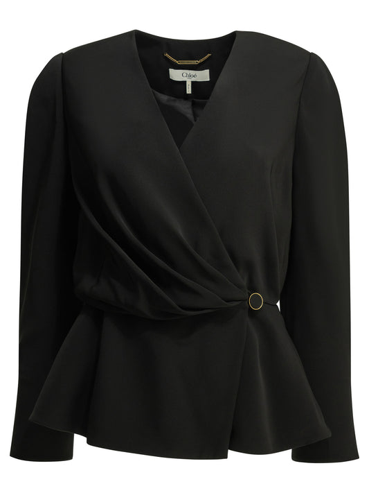 Chloé Casual draped top - Black