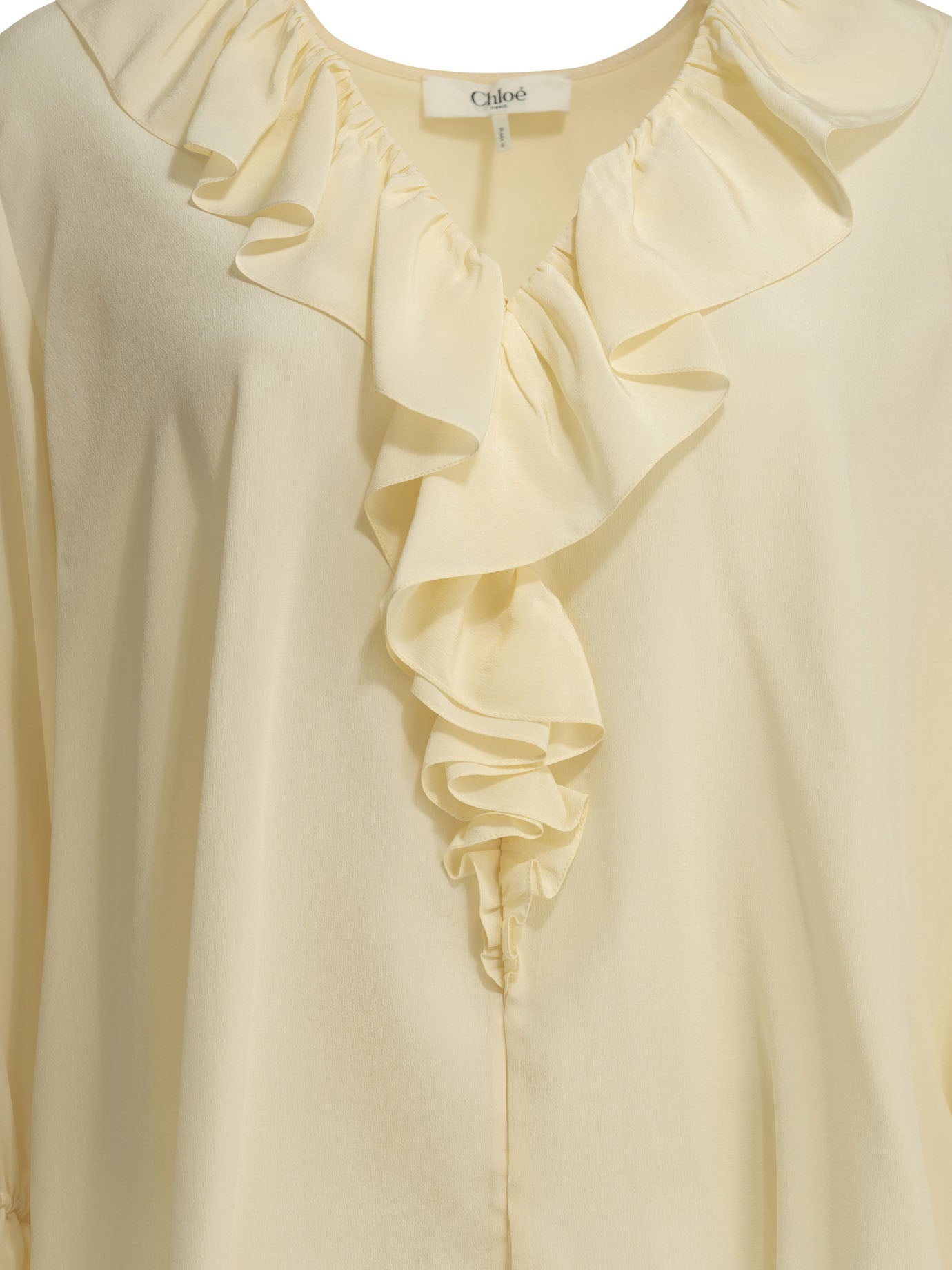 Chloé Silk blouse with ruffles - White
