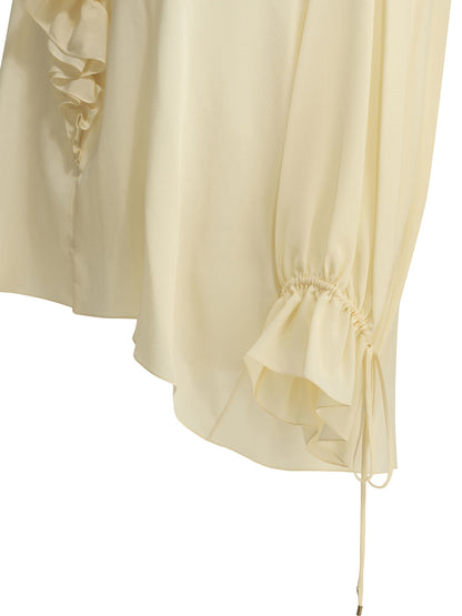 Chloé Silk blouse with ruffles - White