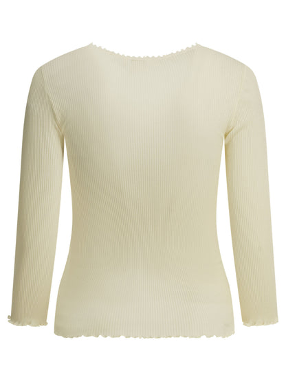 Chloé Fitted top made of cotton and silk jersey - White