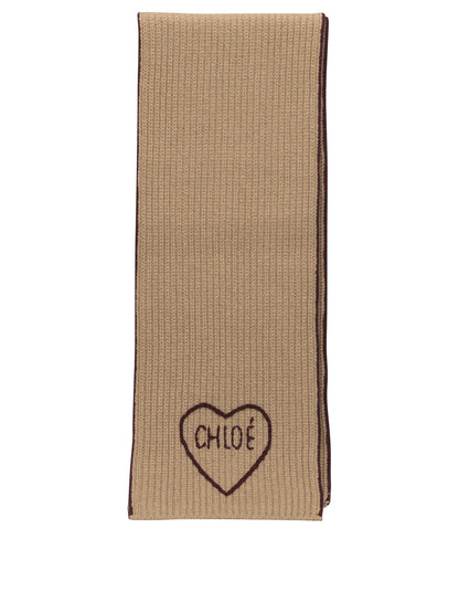 Chloé "Encoeur" Scarf - Brown