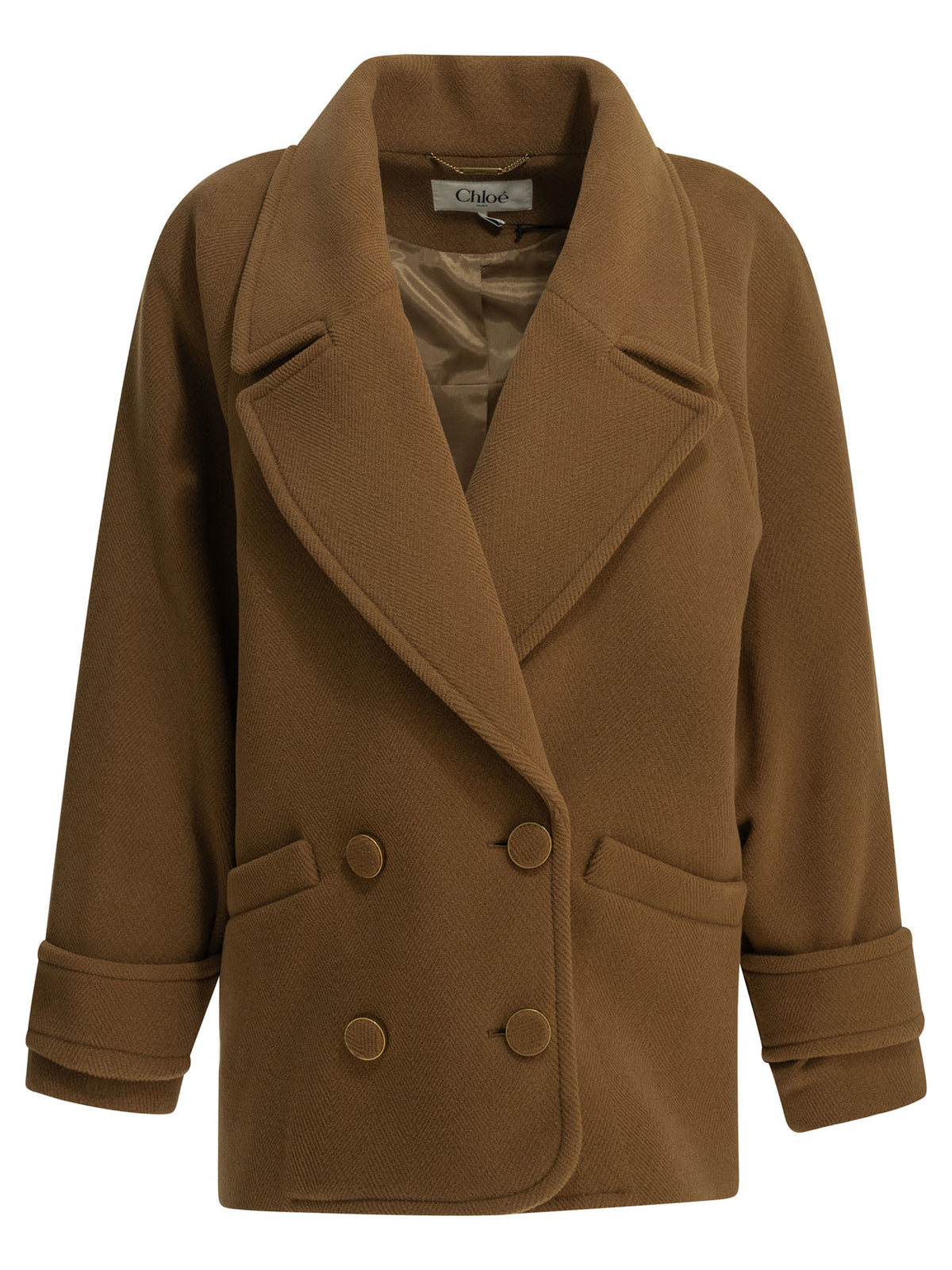 Chloé Short wool coat - Brown