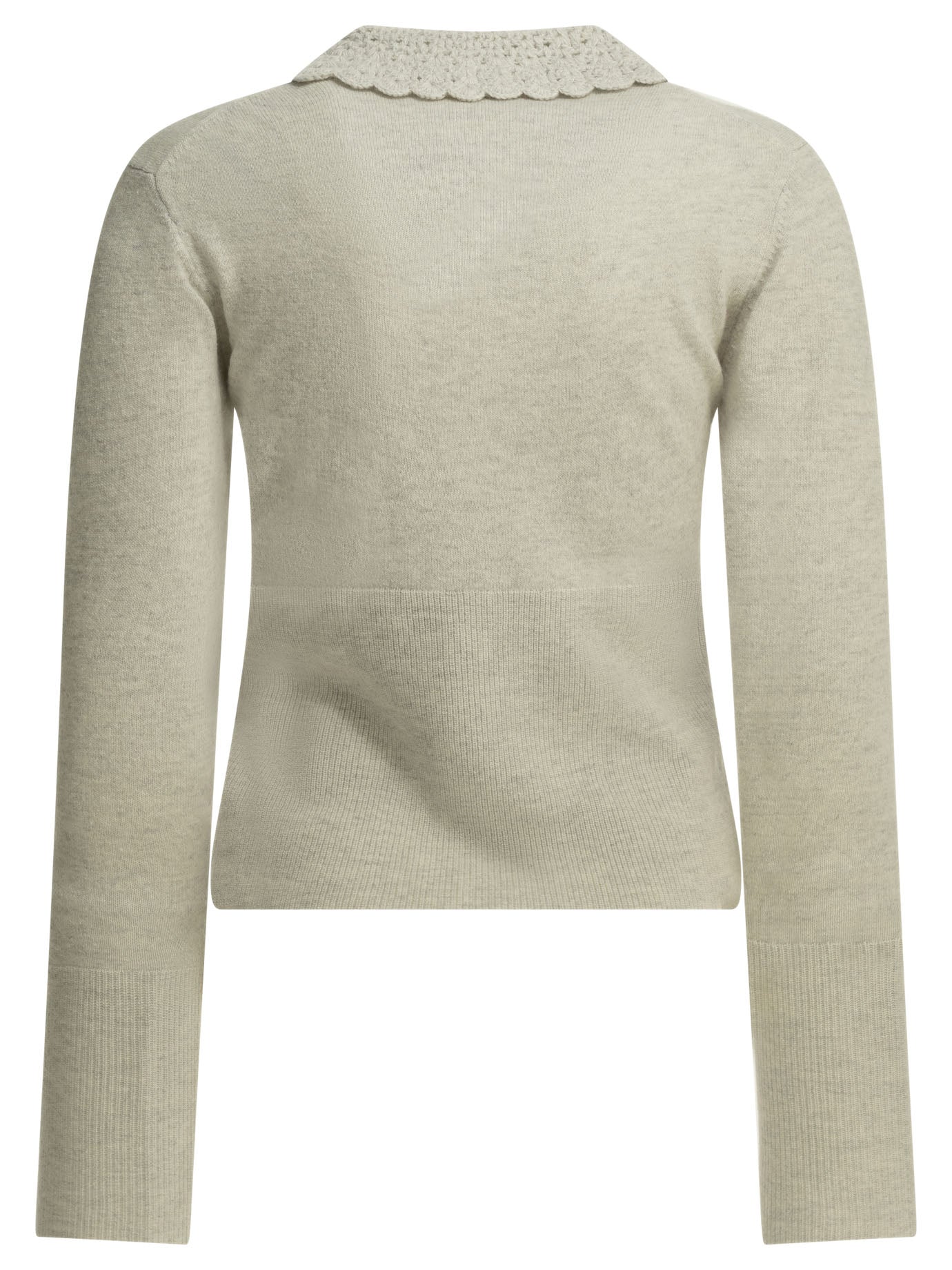 Chloé Polo Sweater with Logo - Grey