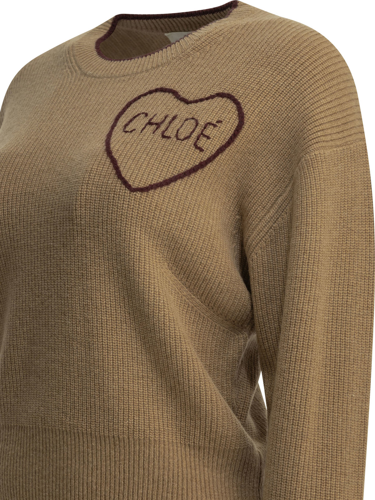 Chloé Crew-neck sweater made of wool and cashmere - Brown