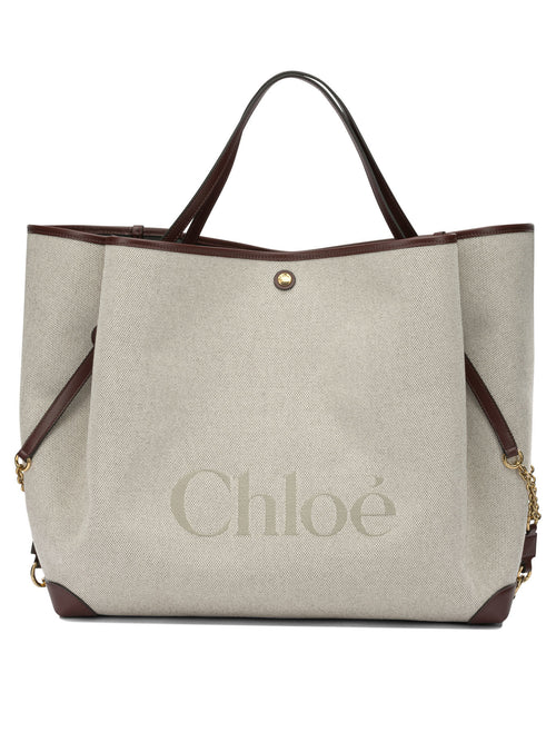 Chloé "Clover" Large shoulder bag - Beige