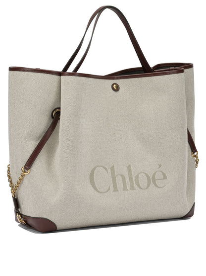 Chloé "Clover" Large shoulder bag - Beige