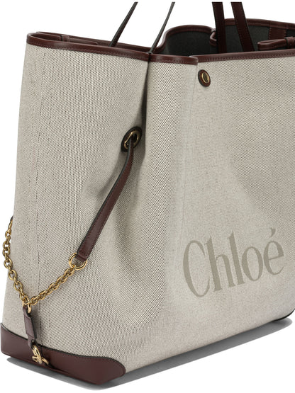 Chloé "Clover" Large shoulder bag - Beige