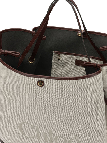 Chloé "Clover" Large shoulder bag - Beige