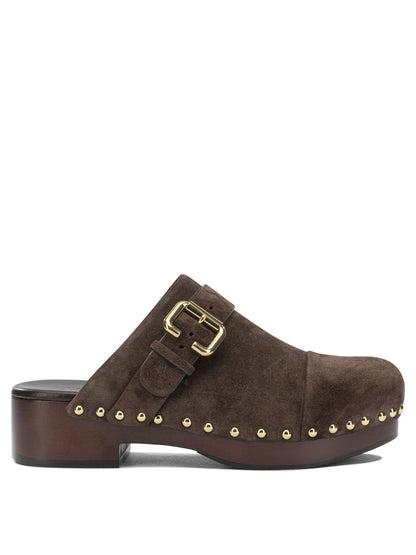 Chloé "Jeannette" Clogs - Brown