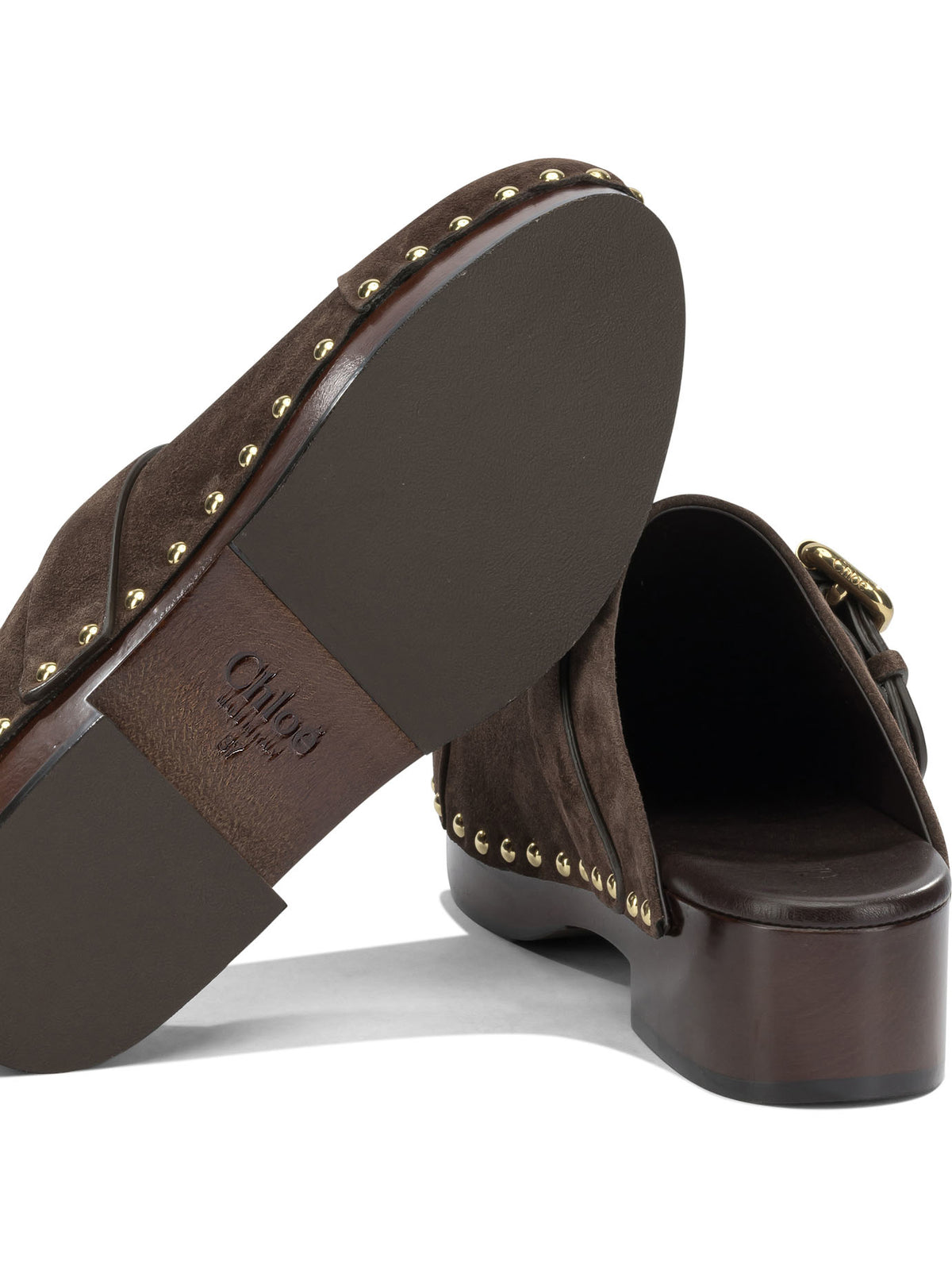 Chloé "Jeannette" Clogs - Brown