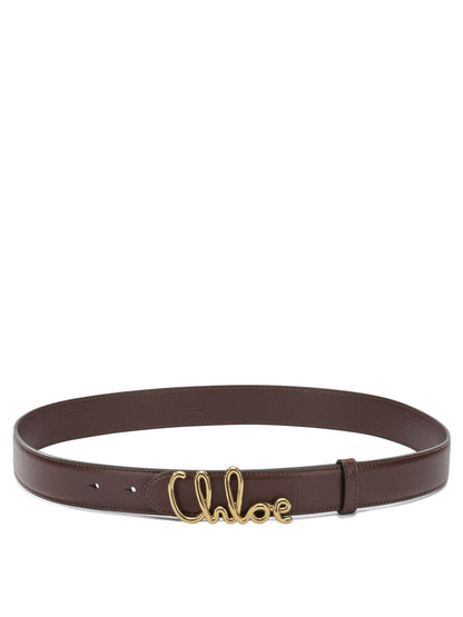 Chloé "Chloé Iconic" Leather Belt - Brown